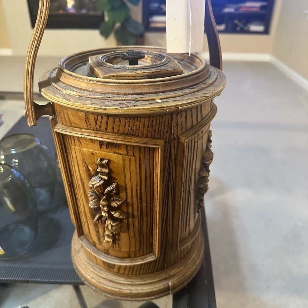 Tiki MCM Brentwood Collection by Supe…Vintage Faux Wood Ice Bucket